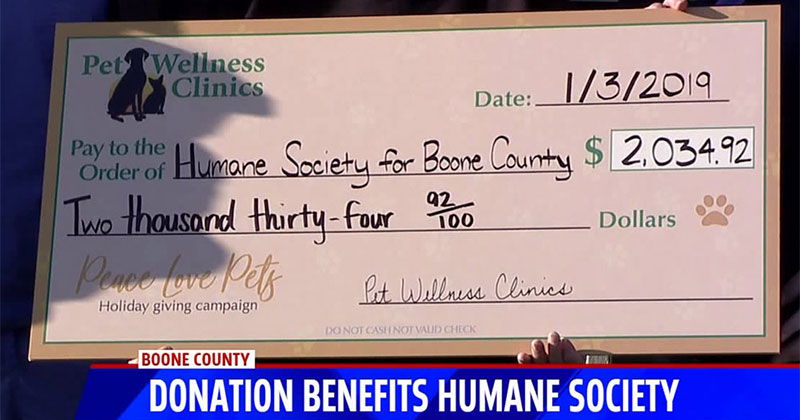 Humane Society of Boone County receives $2,000 donation